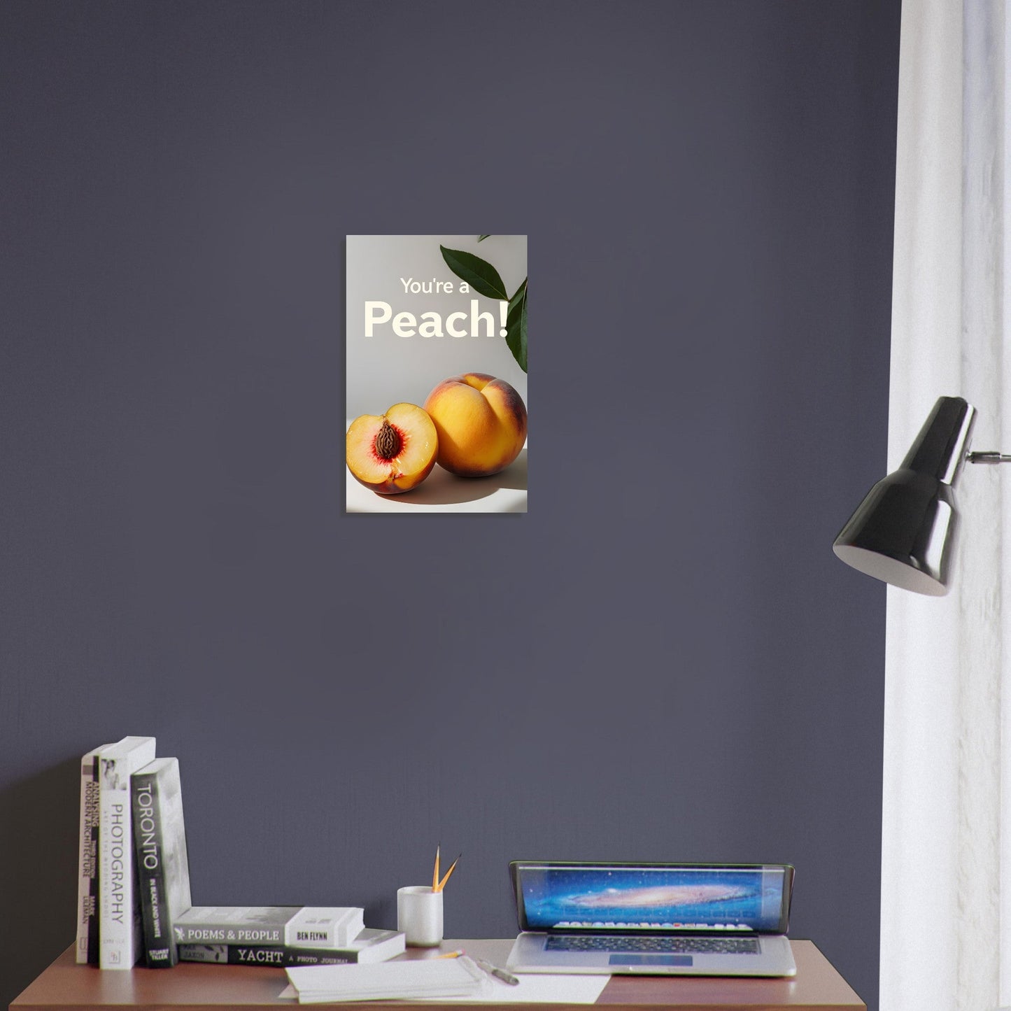 Peach Wall Art – Kitchen Fruit Print