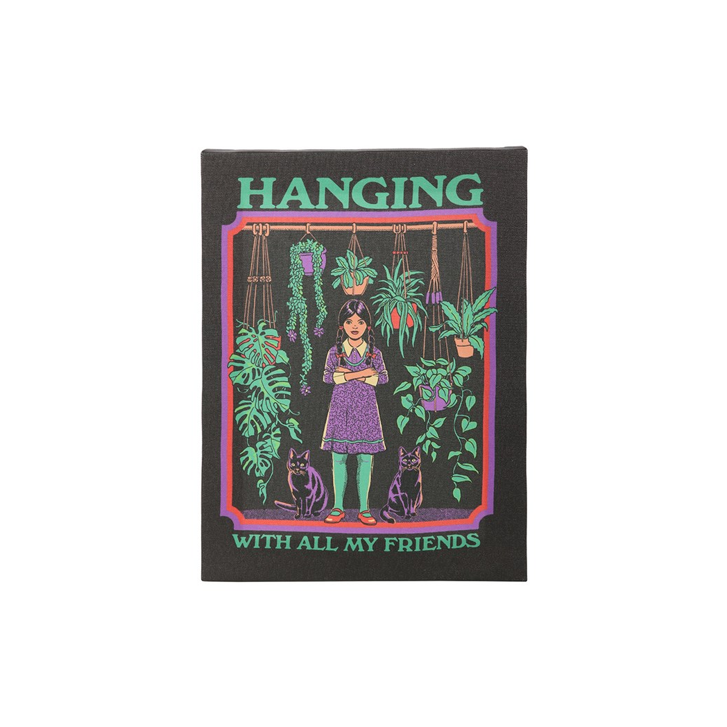 19x25cm Hanging With All My Friends Canvas Plaque by Steven Rhodes