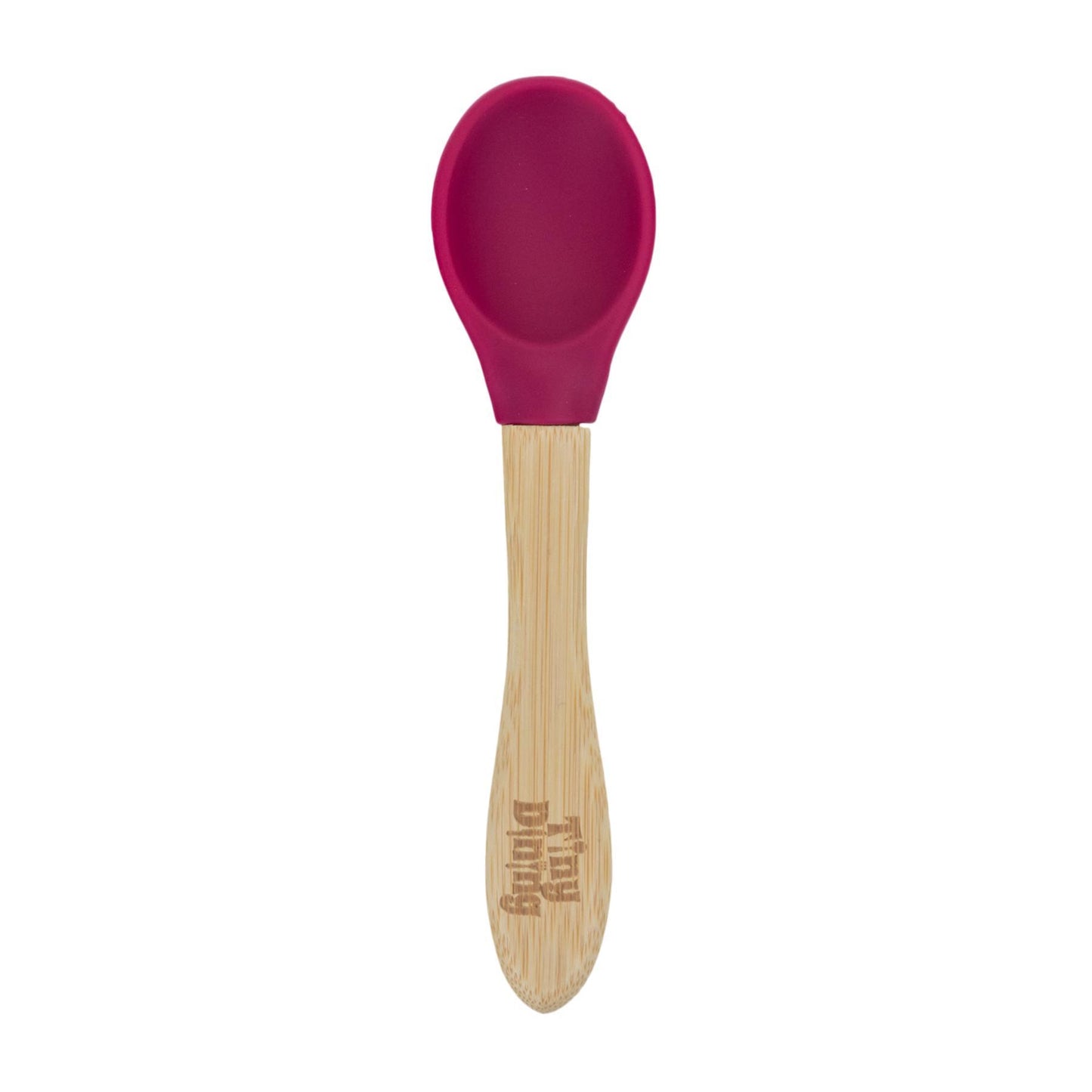 Soft Tip Bamboo Spoon - Silicone Tip