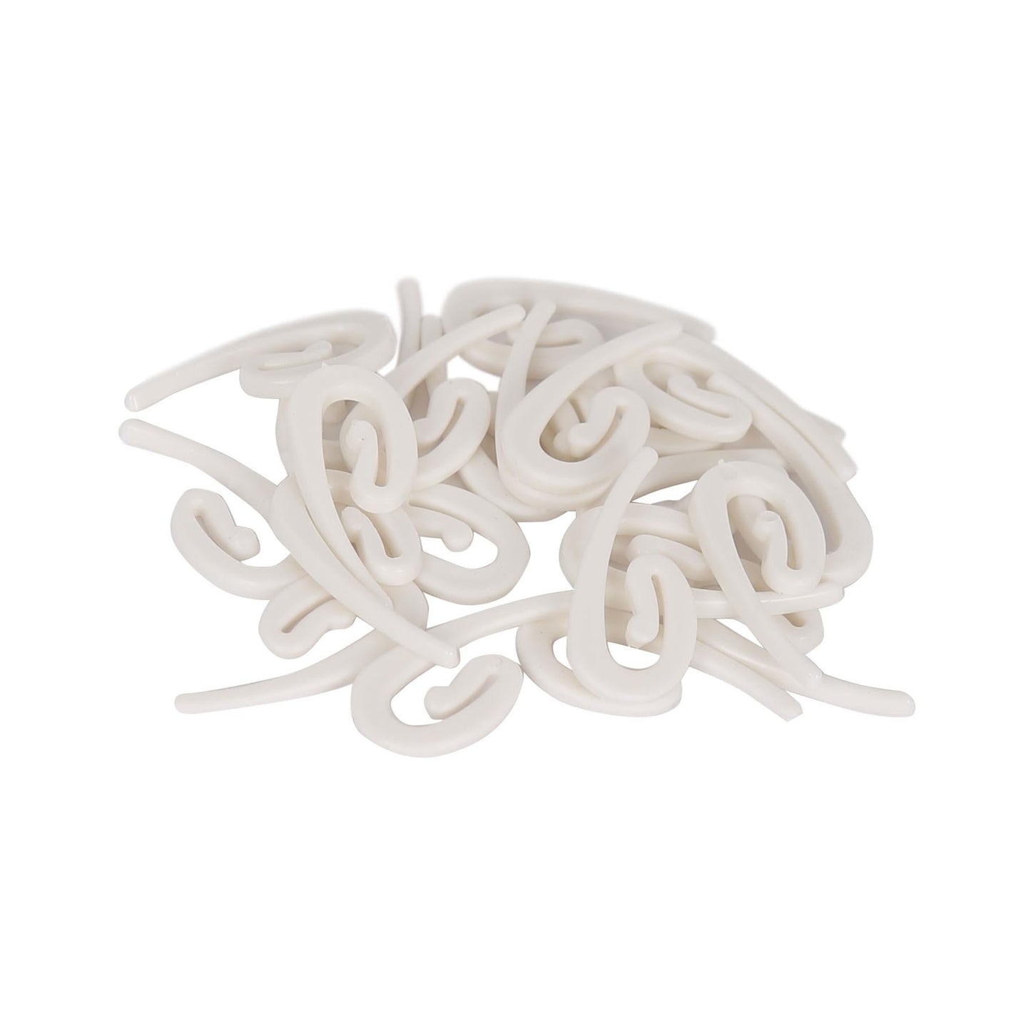 Plastic Curtain Hooks - White