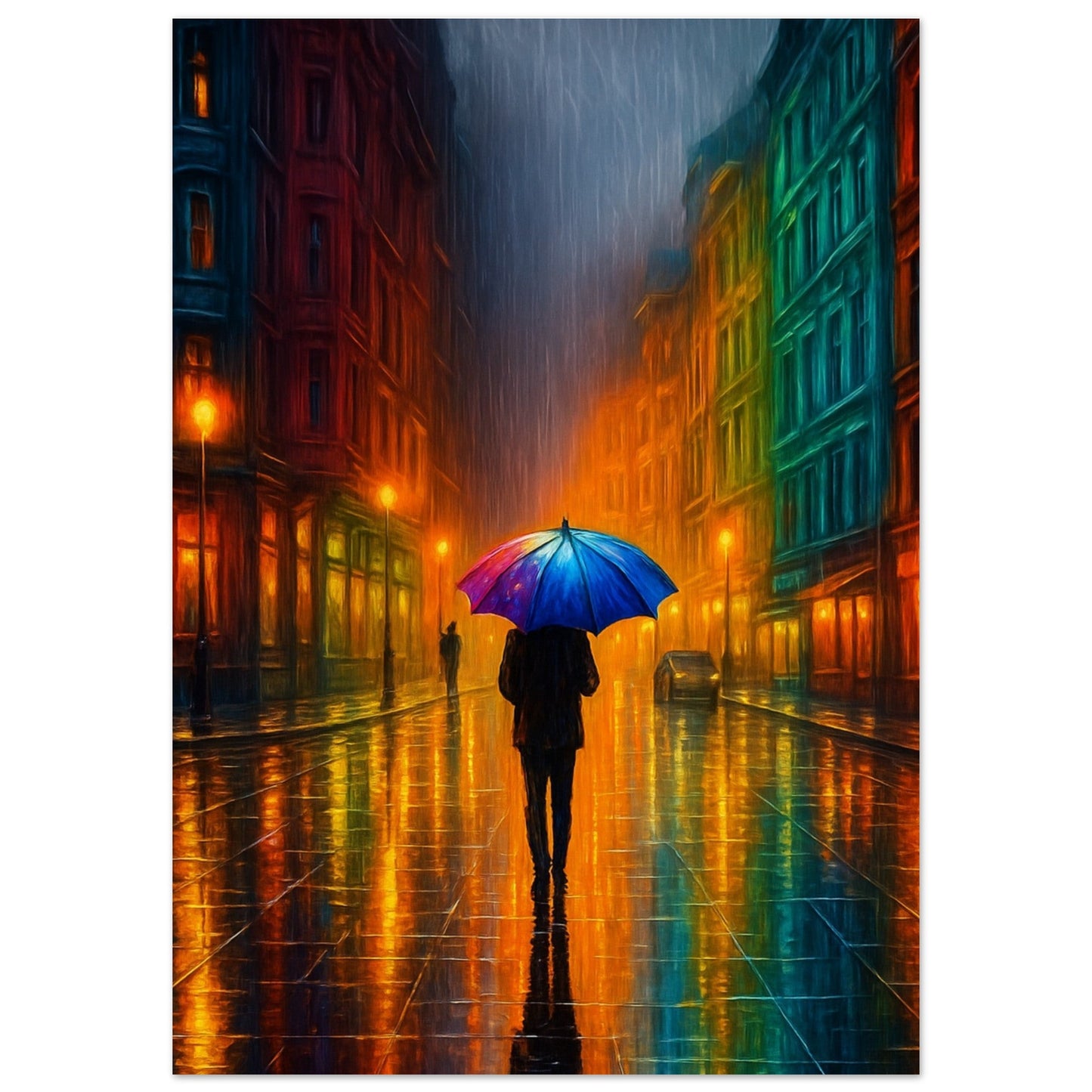 Moody Urban Street Scene Poster