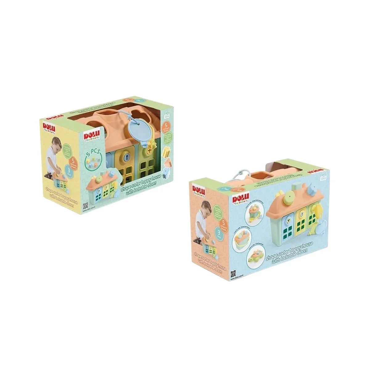 Dolu House Shape Sorter with Lockable Doors