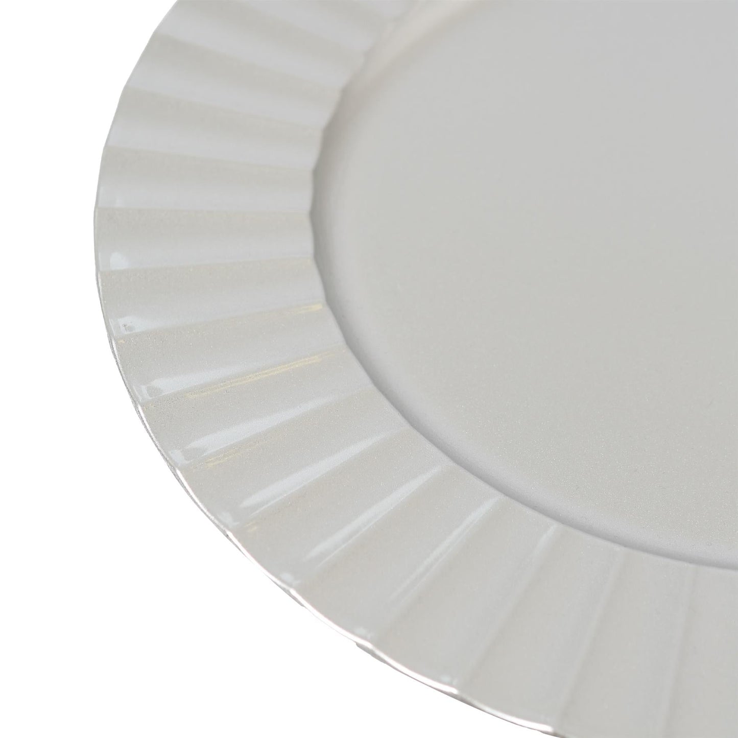 12pc Round Fluted Charger Plates Set - 33cm