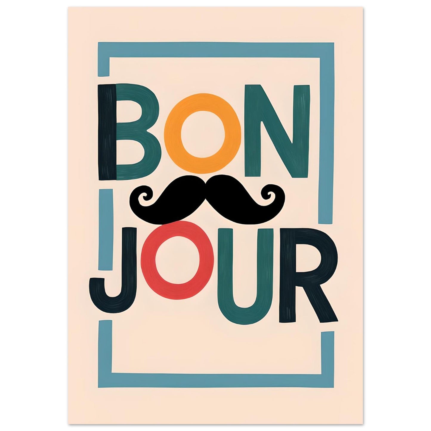 Bonjour Wall Art – French Café Poster