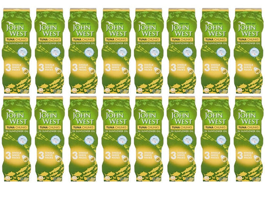 16 x John West Tuna Chunks In Sunflower Oil 3 X 80G