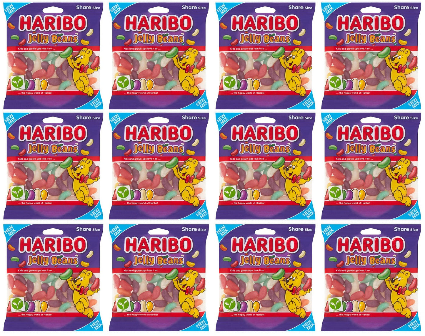 12 x Haribo Jelly Beans 140G