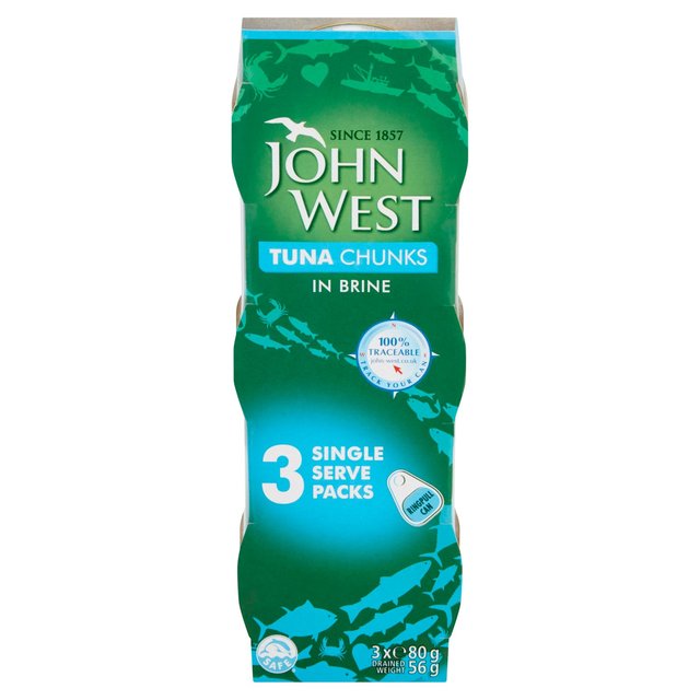 16 x John West Tuna Chunks In Brine 3 X 80G