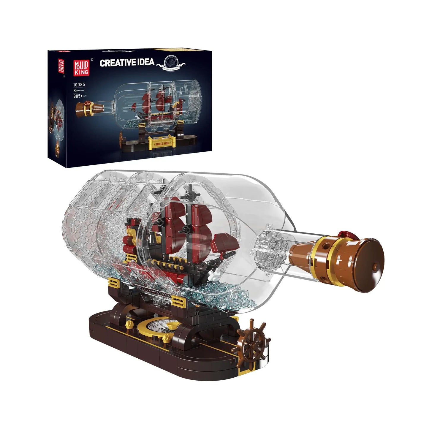 MouldKing Ship in a Bottle: Queen Anne’s Revenge 10085