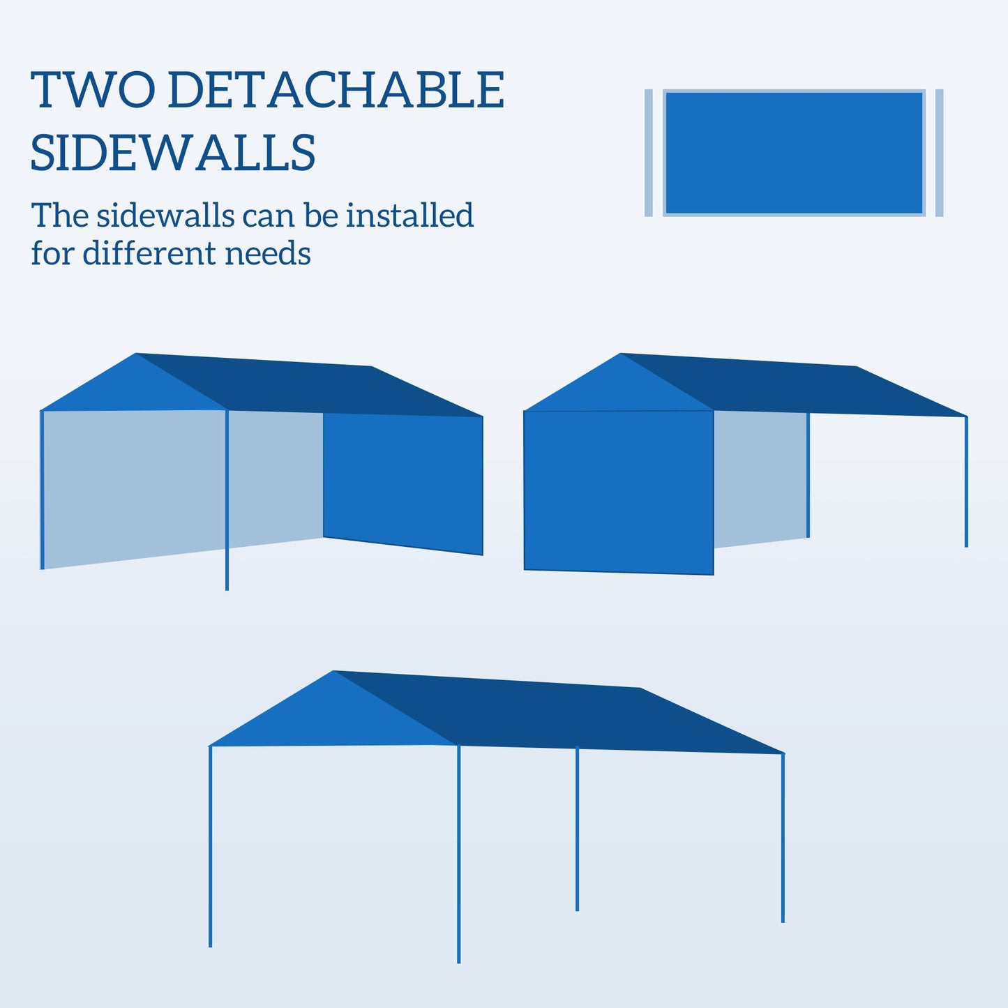 Outsunny 4x3m Garden Heavy Duty Gazebo Marquee Party Tent-Blue