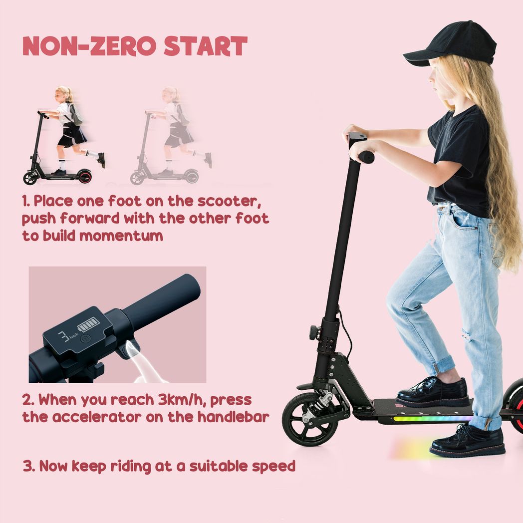 SPORTNOW Folding Electric Scooter w/ LED Lights and Display