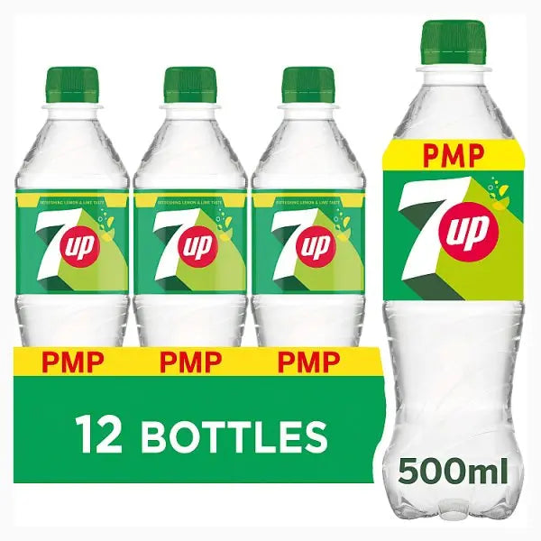 7UP Regular Lemon and Lime Bottle PMP 500ml (Case of 12)