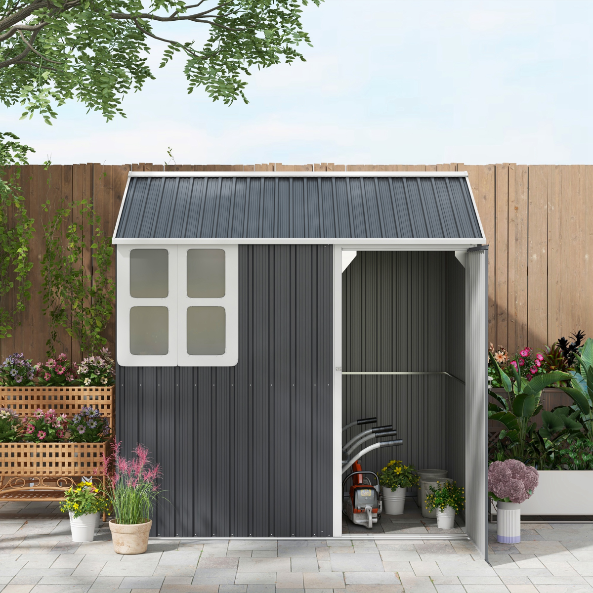 Galvanised Steel Storage Shed - Durable Design & Ample Space 7x6ft