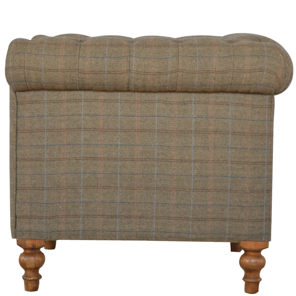 Artisan Furniture Solid Wood Multi Tweed 2 Seat Chesterfield