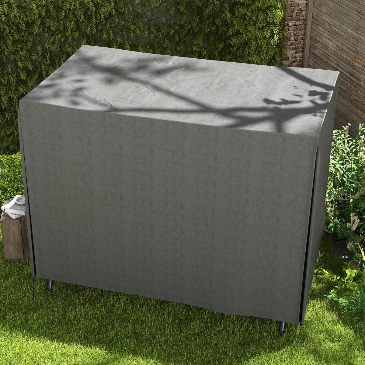 Outsunny Large Outdoor Swing Chair Cover  Garden Furniture Protector 164cm Grey