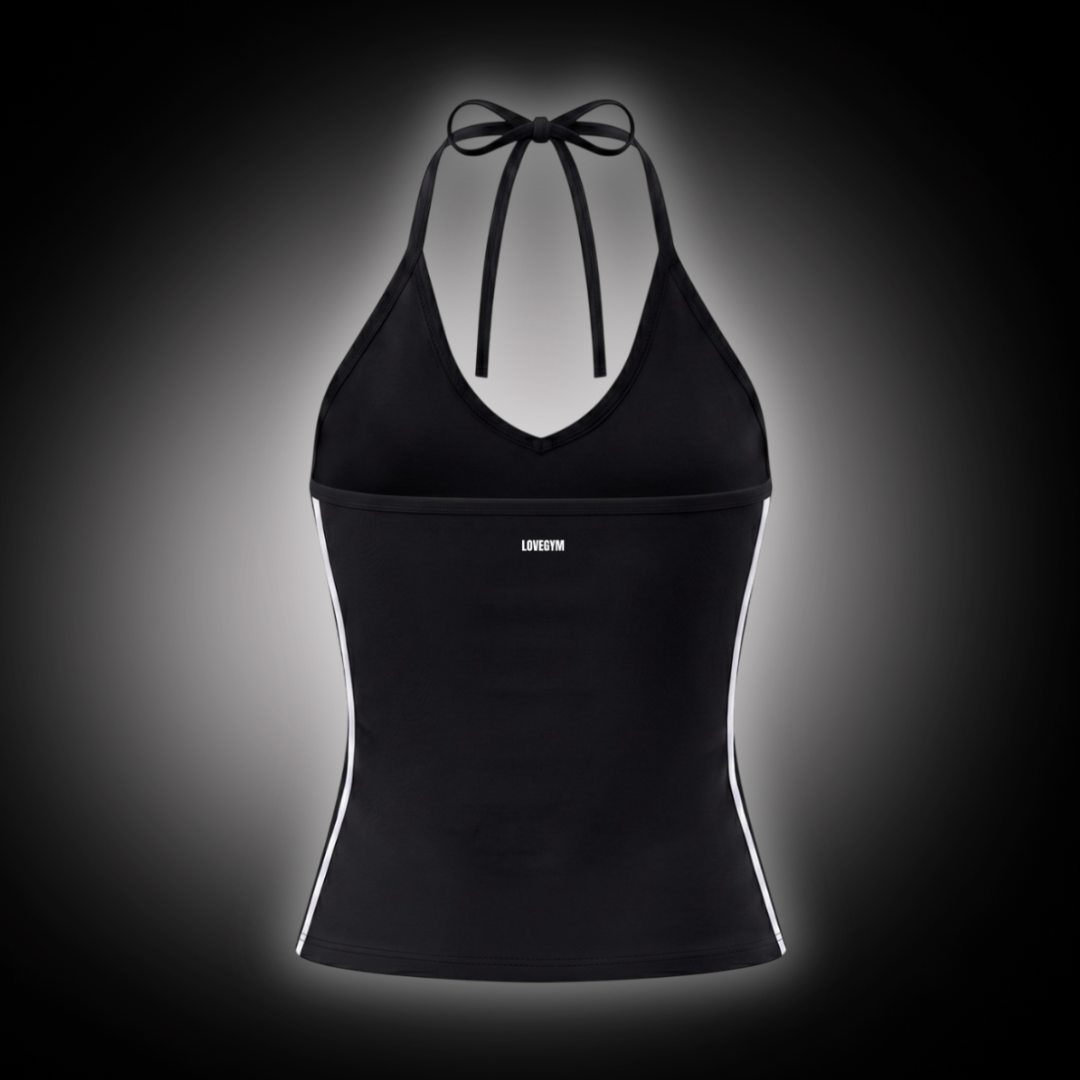 Halter Neck Performance Crop Tank Top