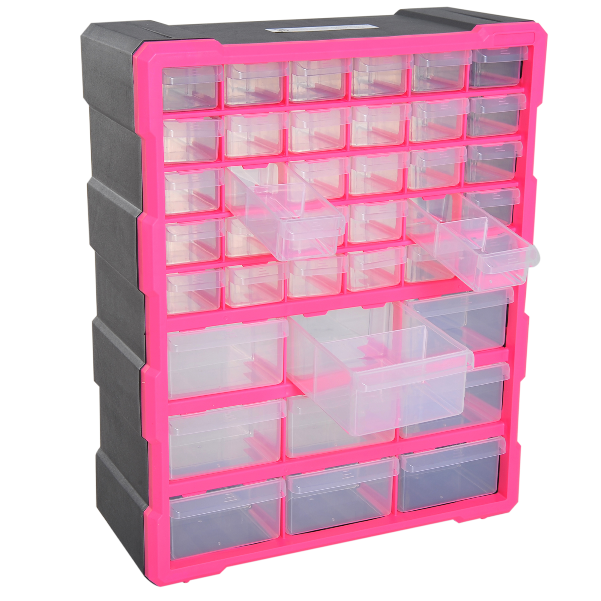 DURHAND 39 Drawer Cabinets, 47.5H cm, Plastic-Rose