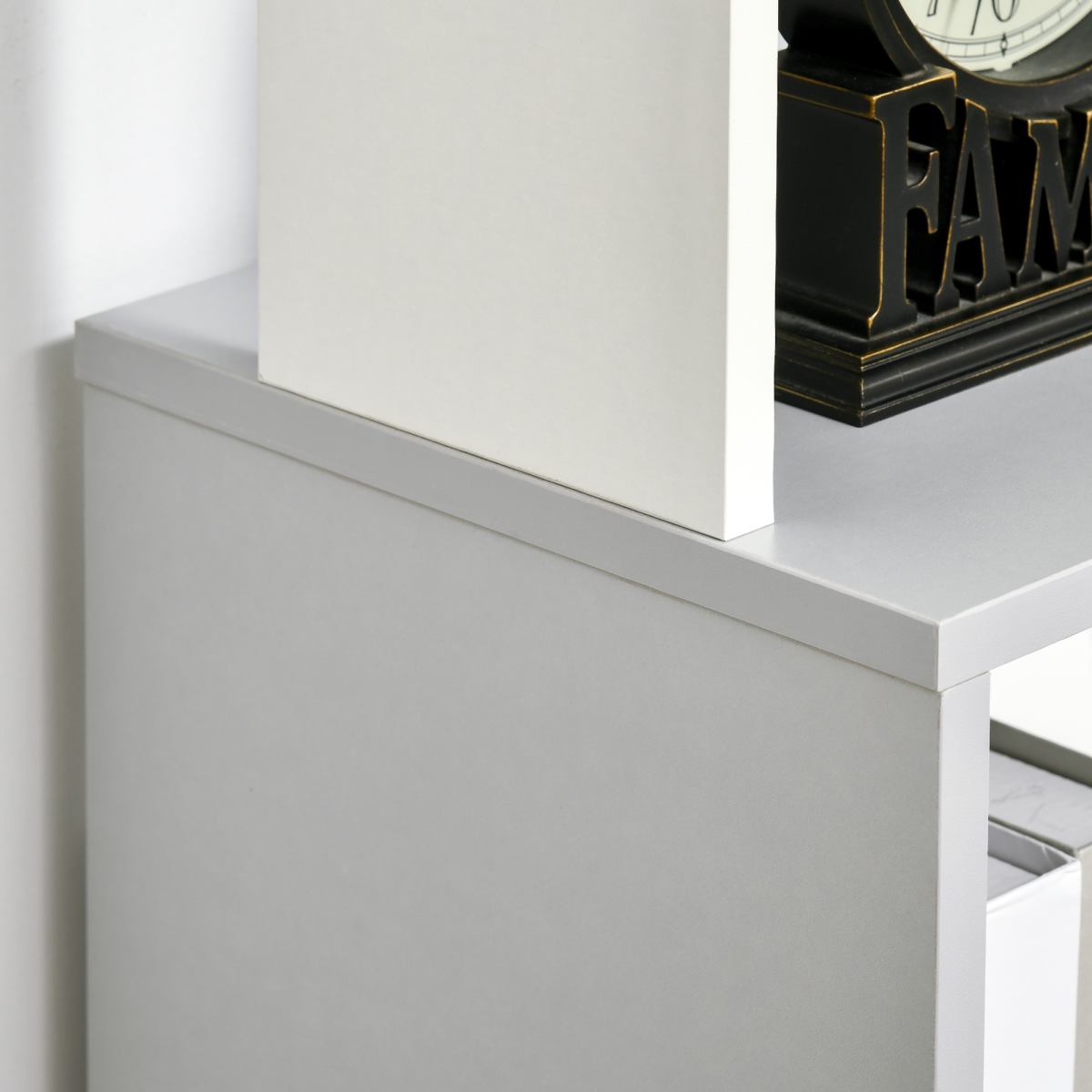 5-Tier Bookshelf, Freestanding Bookcase Storage Shelving Light Grey