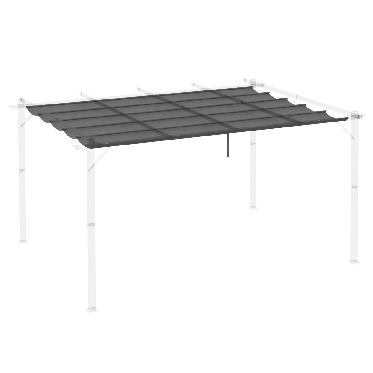 Outsunny Pergola Shade Cover Replacement Canopy for 4 x 3(m) Pergola, Grey