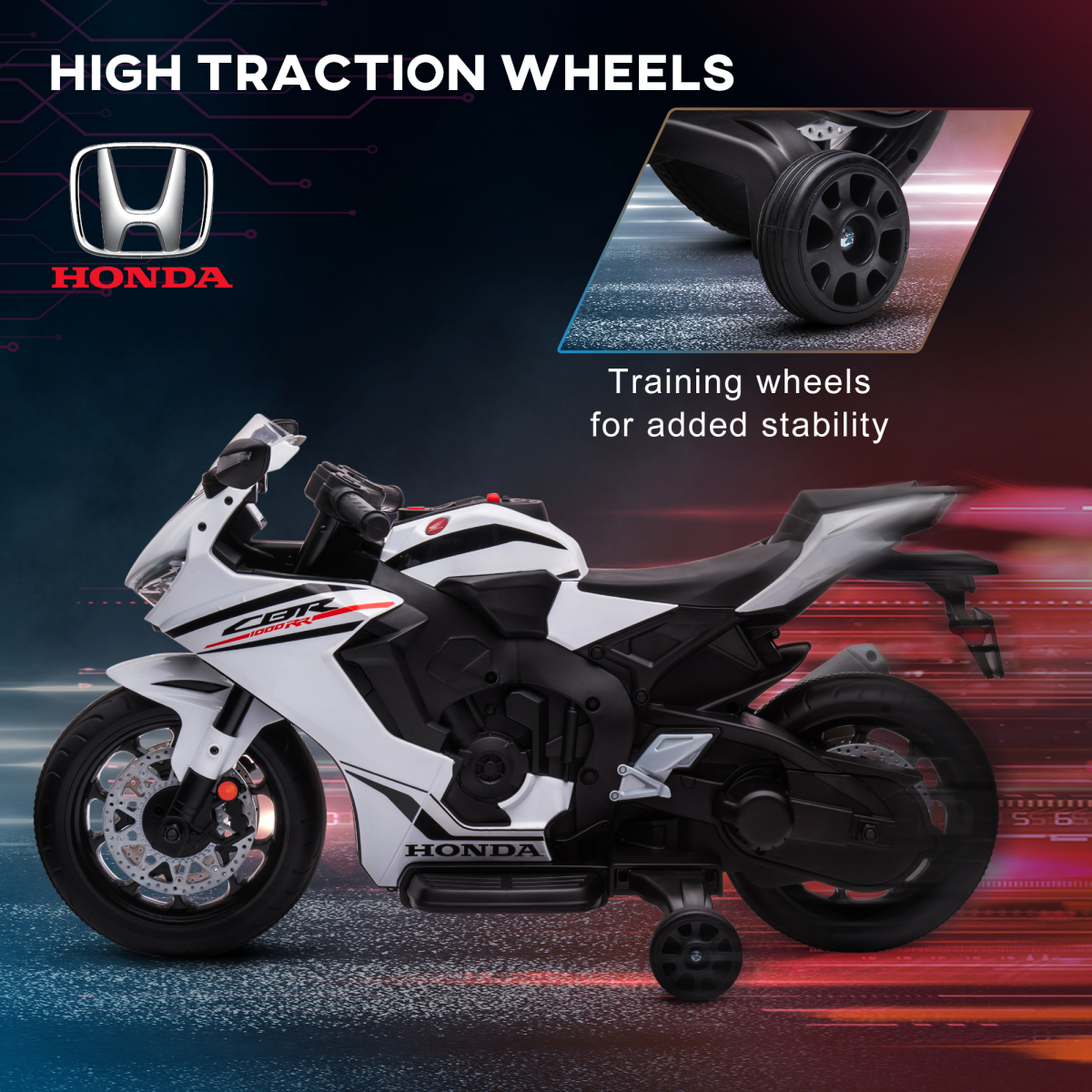 Honda Licensed 6V Kids Electric Motorbike Ride On Car for 3-5 Years  HOMCOM
