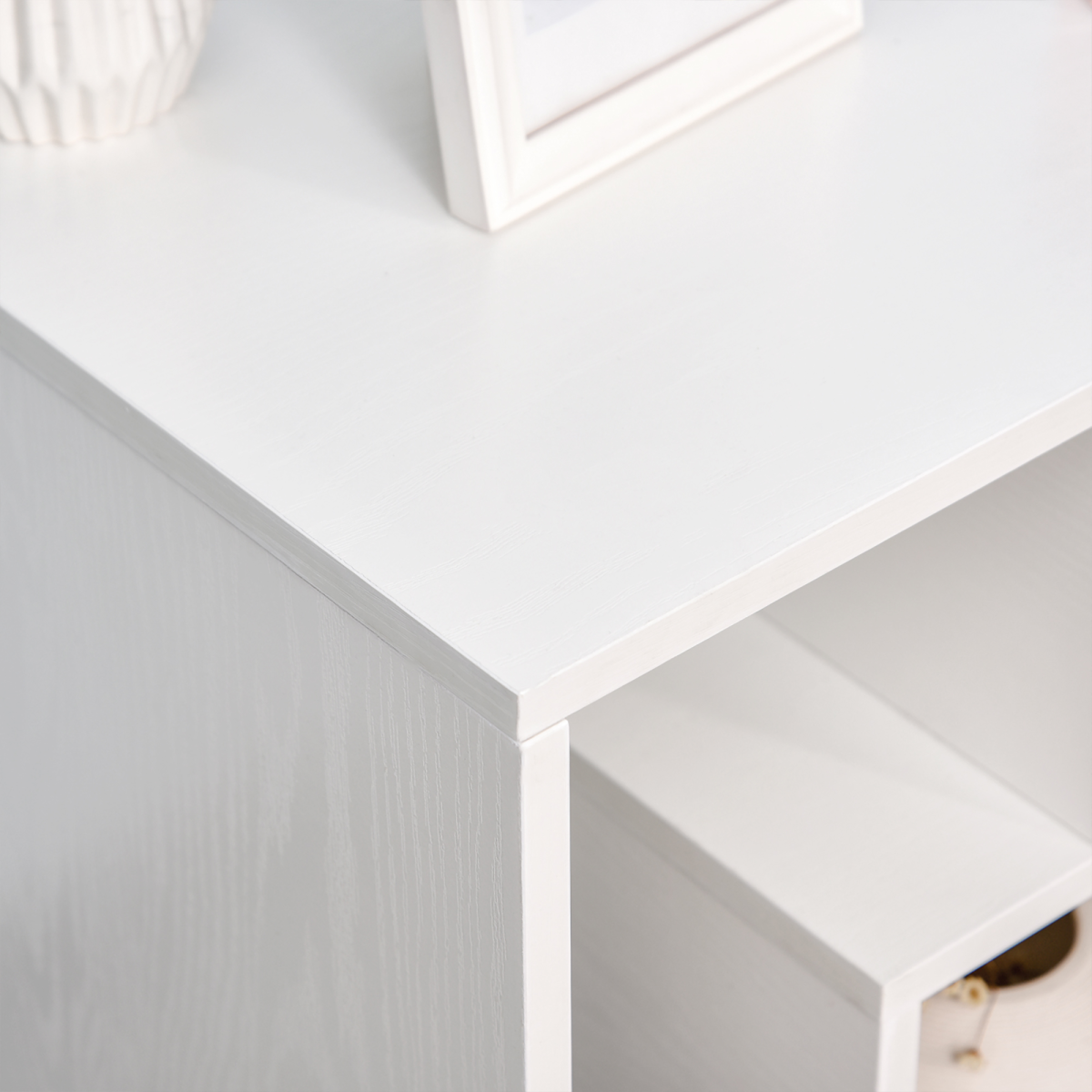 3-Tier Side End Table Open Shelves Storage Coffee Book Magazine Desk