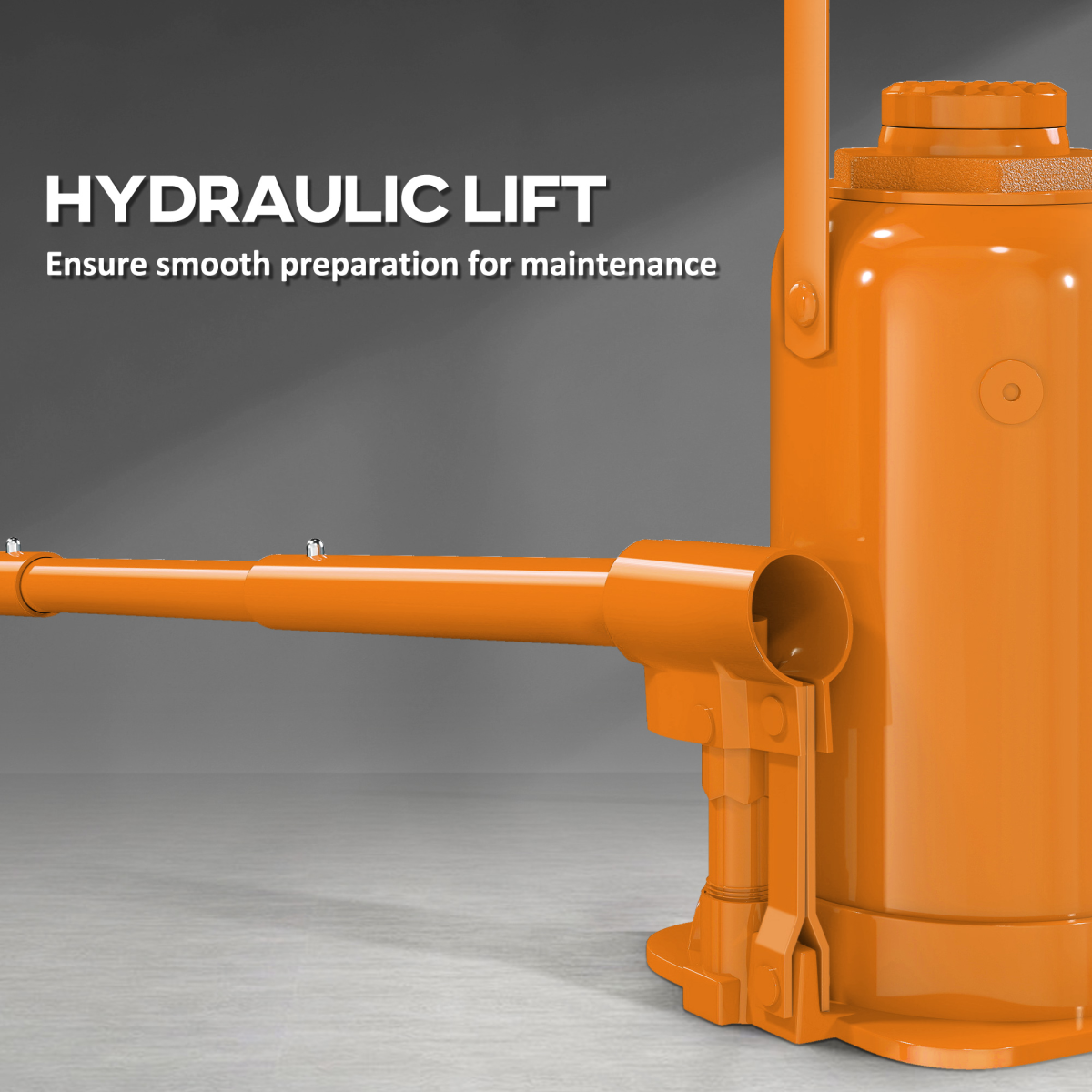 HOMCOM 12 Tonne Hydraulic Bottle Jack, 19-37 cm Car Jack Lift, Orange