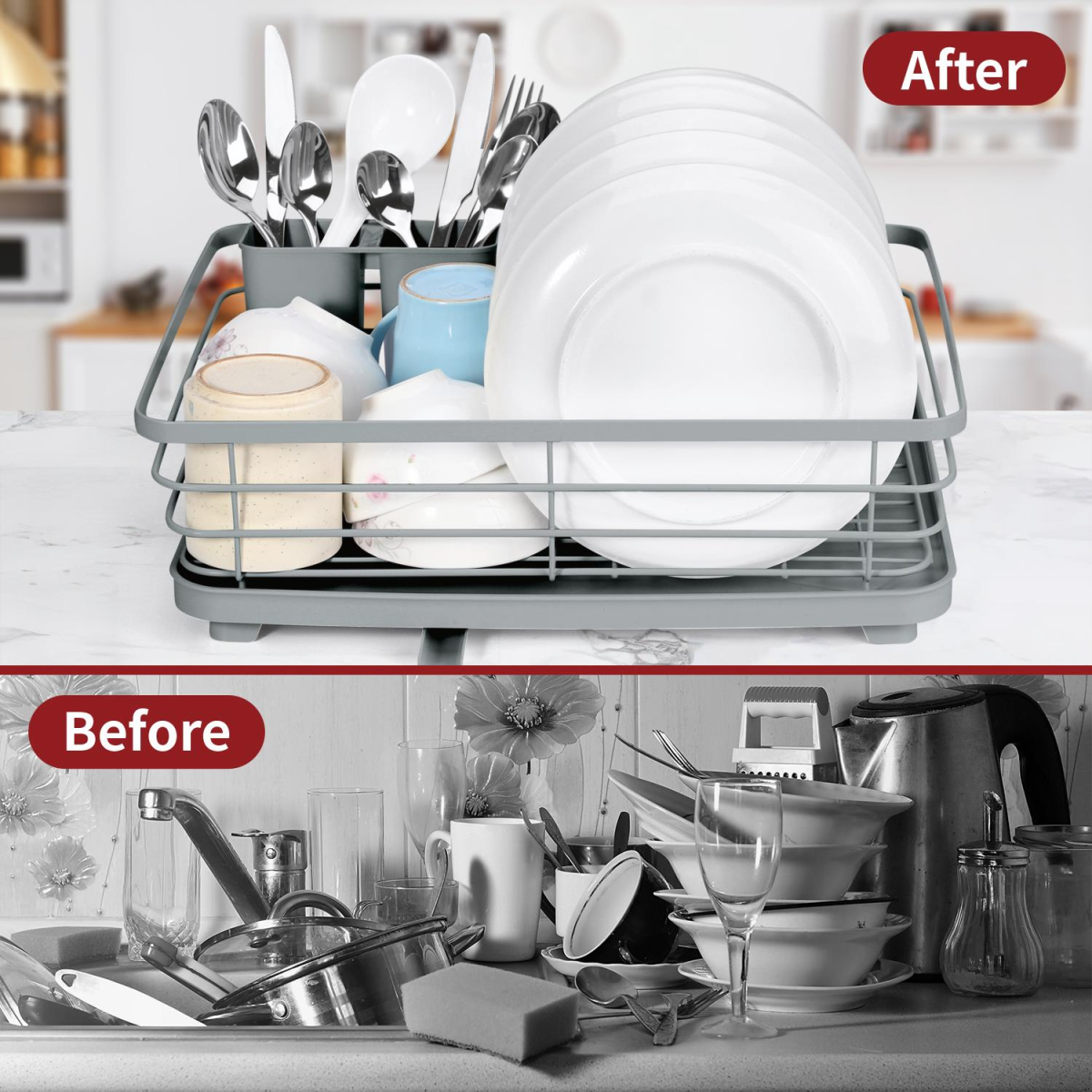 VINSANI GREY DISH RACK 1010435