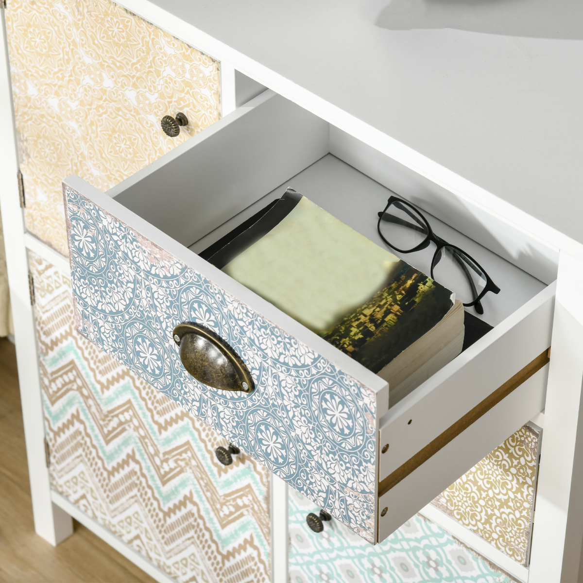 Drawer Table Sideboard Multi-purpose Storage Chest Shabby Chic