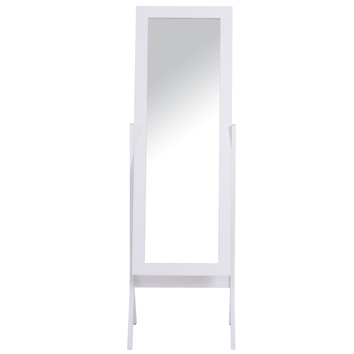 Tall Freestanding Dressing Mirror w/Adjustable Tilt White