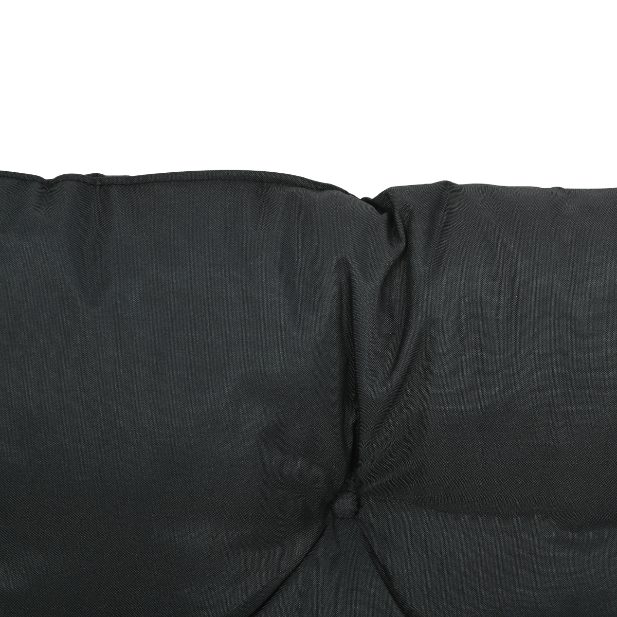 2 Seater Garden Bench Cushion Outdoor Seat Pad with Ties Black