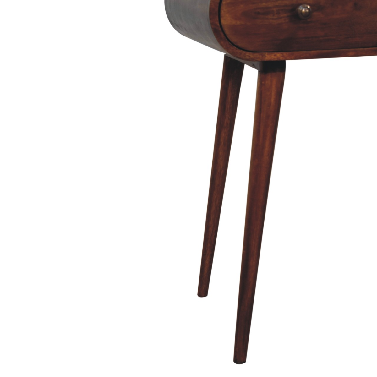 Artisan Furniture Solid Wood Chestnut London Arch Writing Desk, 2 Drawers, Dark Brown