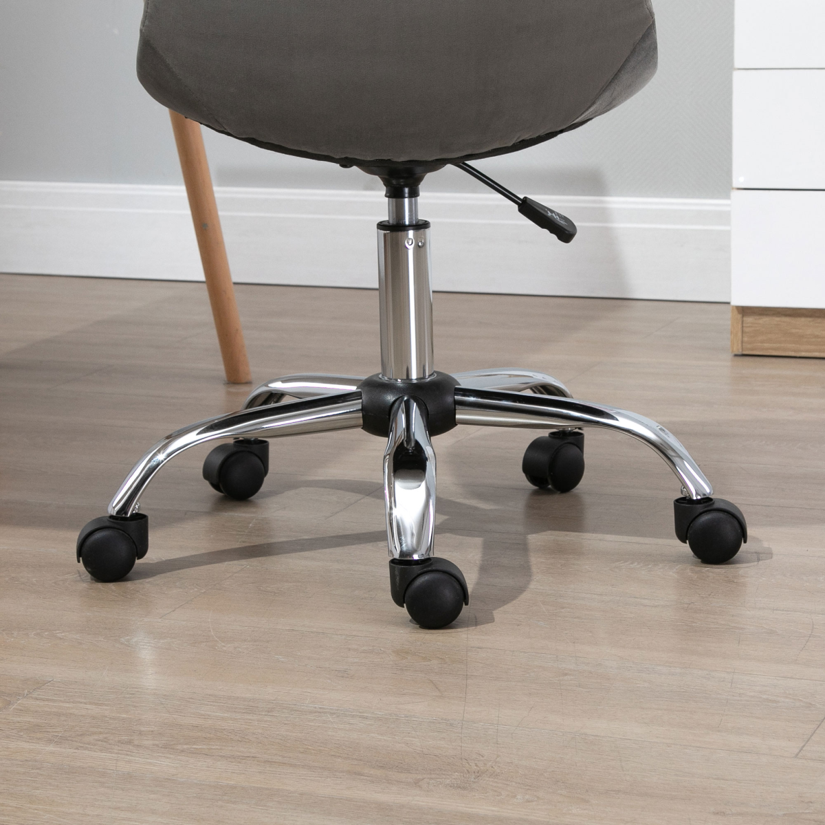 Ergonomic Office Chair with Adjustable Height for Home Office, Grey Vinsetto