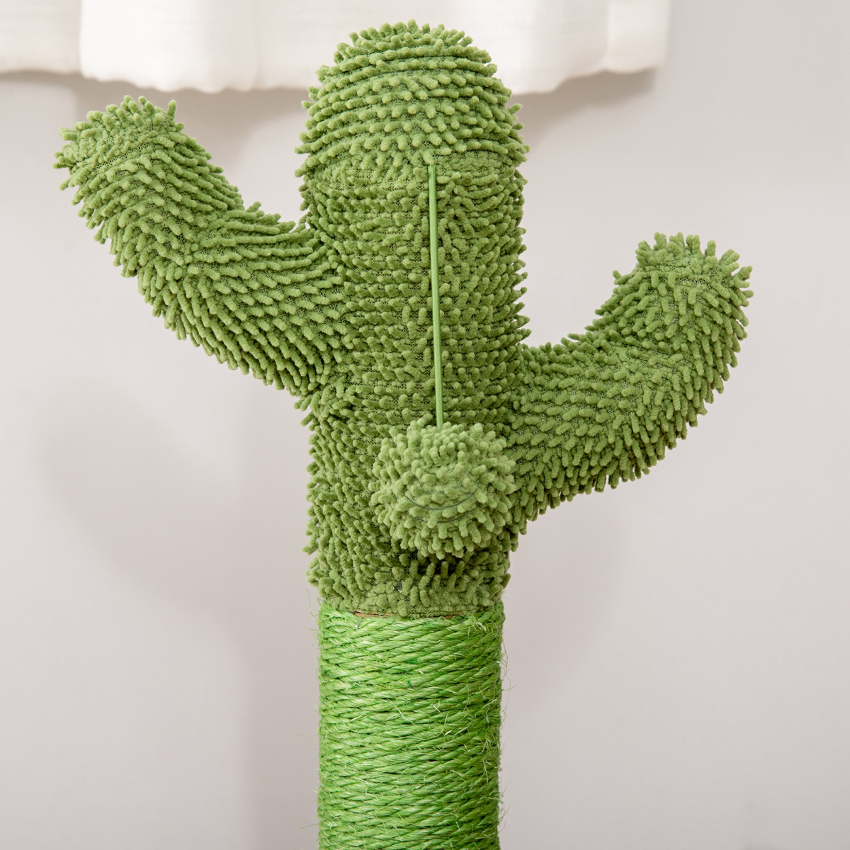Cat Tree Cactus Sisal Scratching Post Interactive Fun Roller Exerciser Pawhut