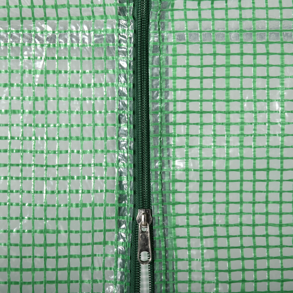 WalkIn Greenhouse 2 Tier Shelf, Roll-Up Door, PE Cover, 141x72x191cm, Green