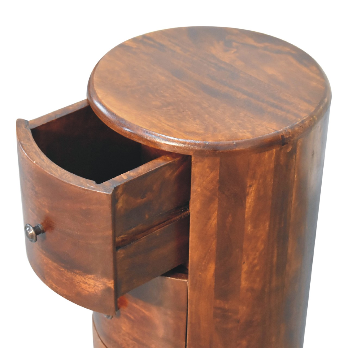 Artisan Furniture Solid Mango Wood Chestnut Drum Chest