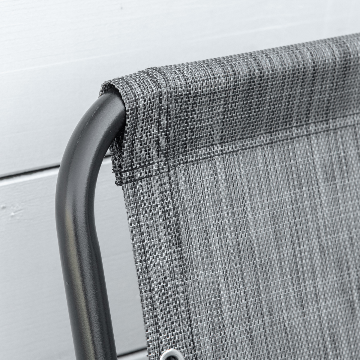 Set of 2 Patio Folding Dining Chair Set Garden Outdoor Grey