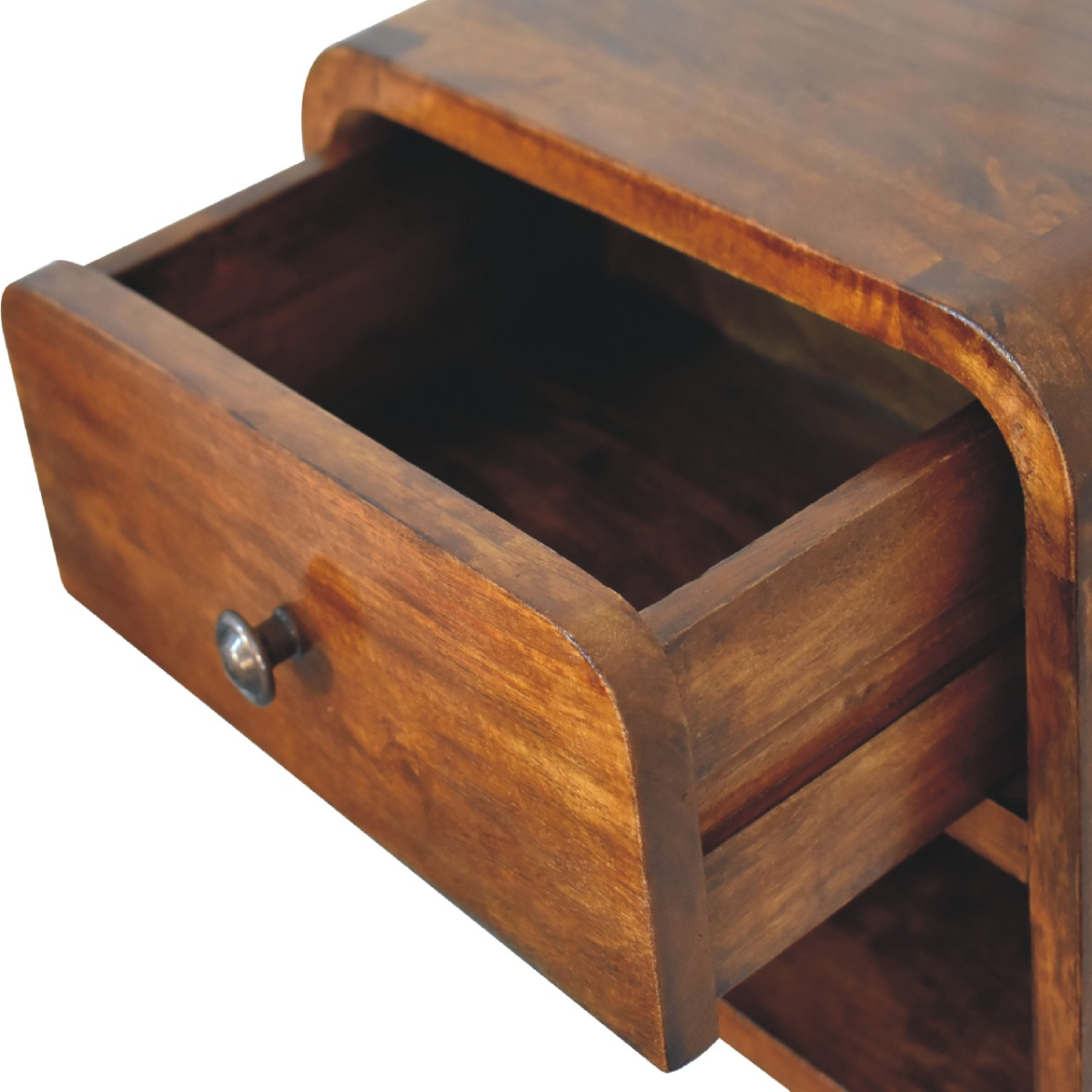 Artisan Furniture Solid Wood Mini Curve Floating Bedside