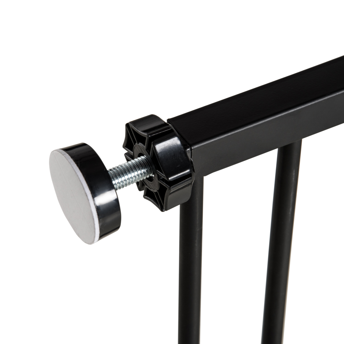 Pressure Fit Dog Gate Pet Barrier for stairs doorway, 76-107cm Width Black