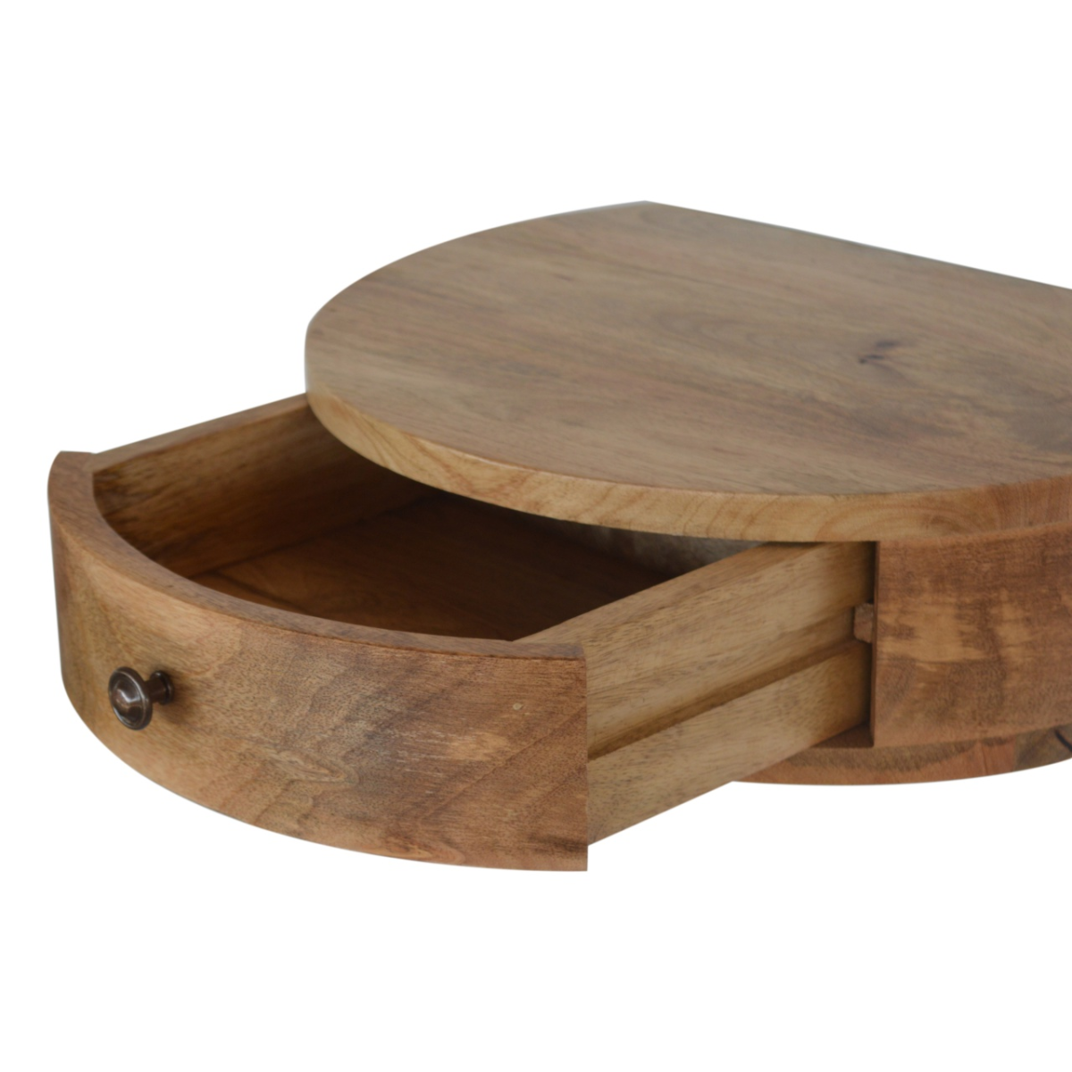 Artisan Furniture Solid Wood Wall Mounted Rounded Bedside