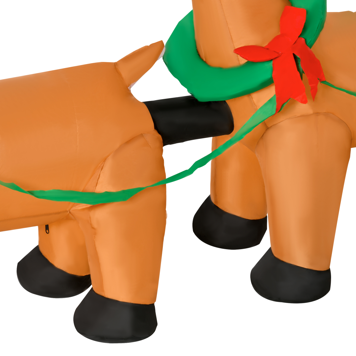 3.5ft Christmas Inflatable Santa Claus on Sleigh LED Indoor Outdoor