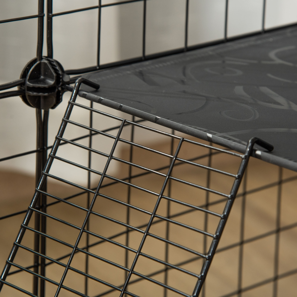 Pet Playpen DIY Small Animal Cage for Rabbit Ferret Chinchilla Guinea Pig Black