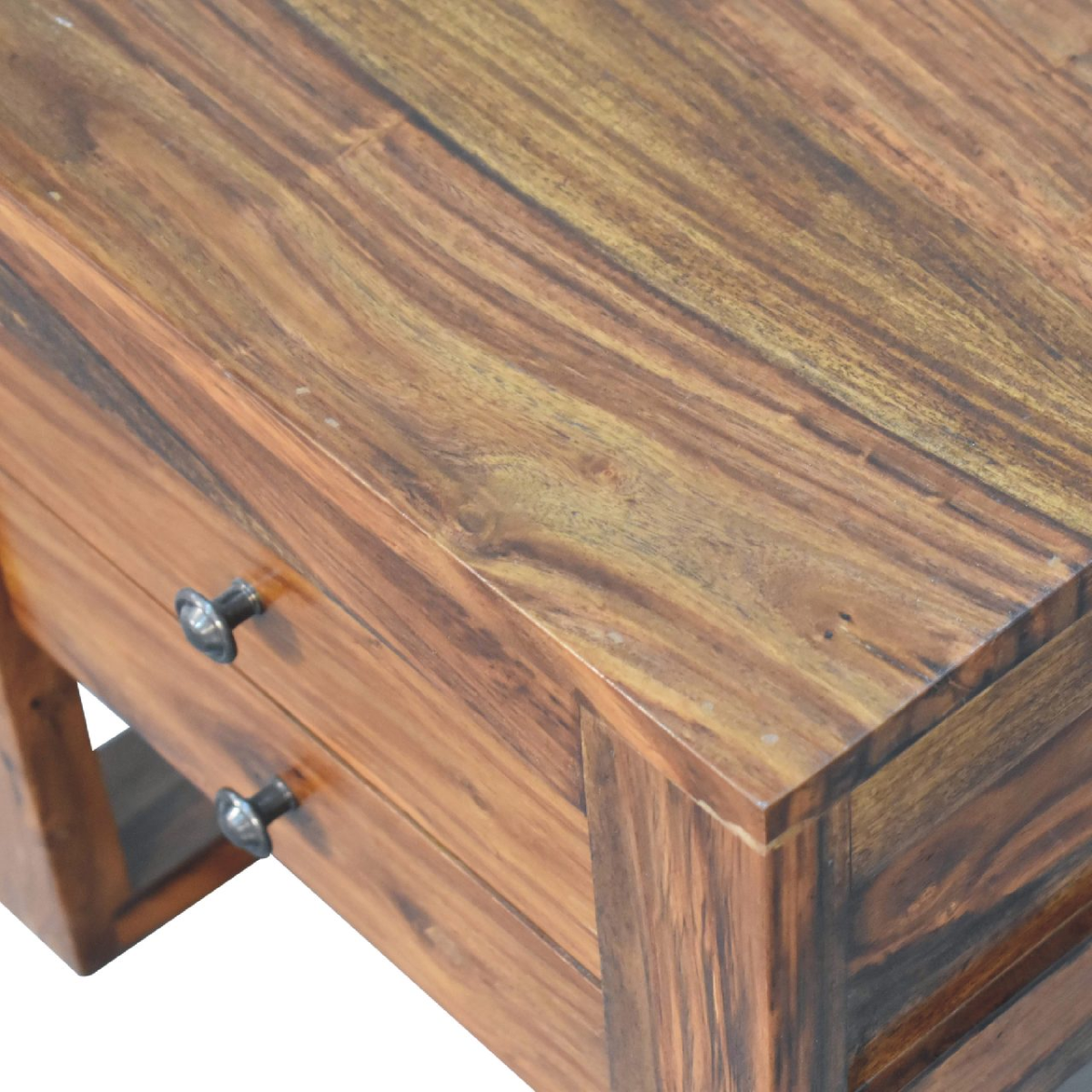 Artisan Furniture Solid Wood U-Square Honey Bedside