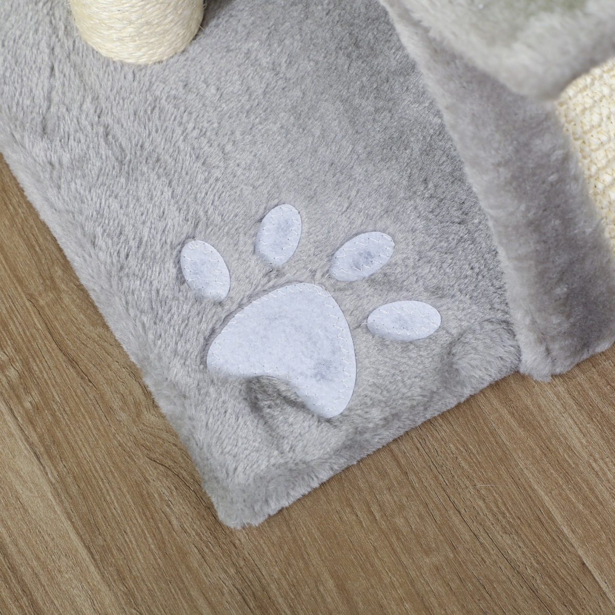 Cat Tree Plush Scratcher Activity Play Center Tunnel Dangling Ball