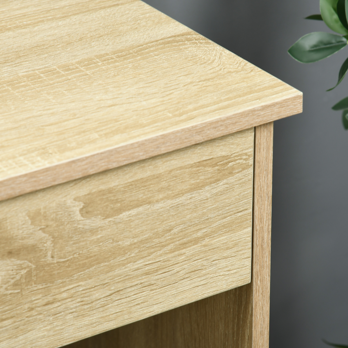 Computer Desk Writing Desk with Five Drawers for Home Office Oak