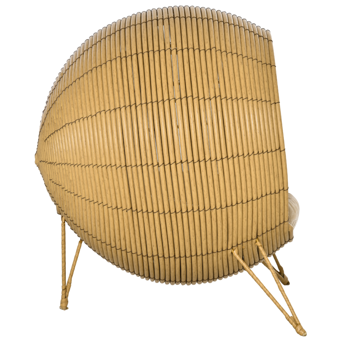 PawHut Wicker Cat Bed Elevated Rattan Kitten Basket Cozy Cave w/ Soft Cushion