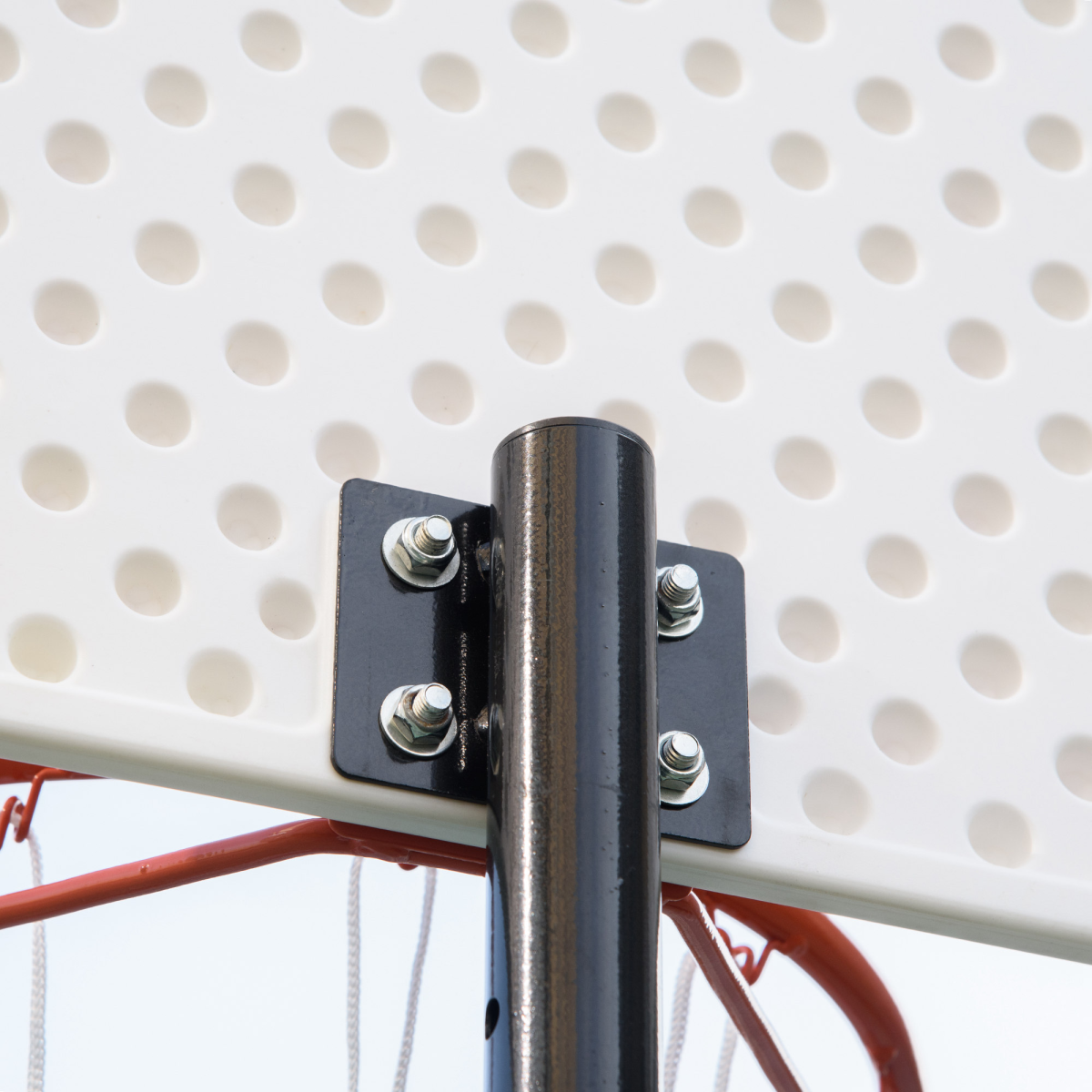 Outdoor Adjustable Basketball Hoop Stand w/ Wheels, Stable Base 258-314cm