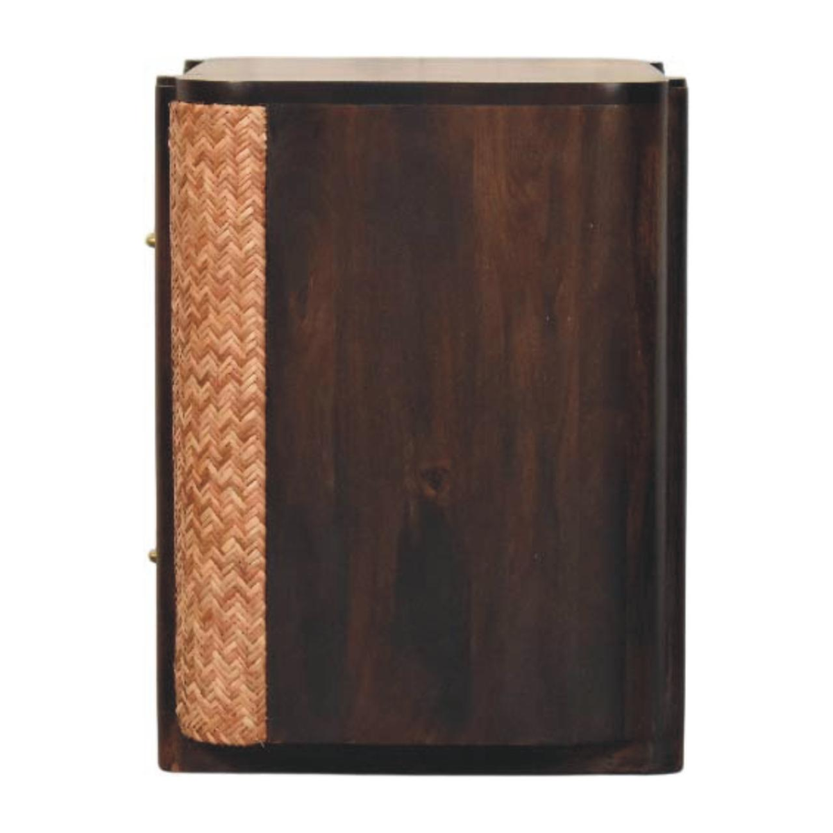 Artisan Furniture Solid Wood Havana Canefront Drawers, 2 Drawers, Dark Brown