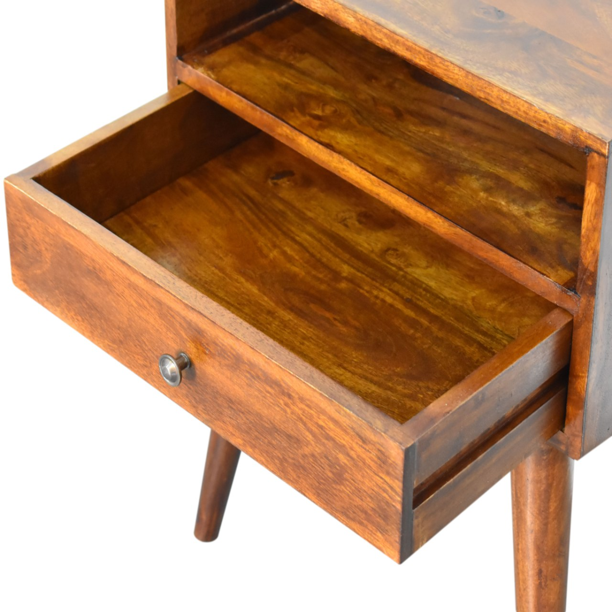 Artisan Furniture Solid Wood Modern Chestnut Solid Wood Bedside