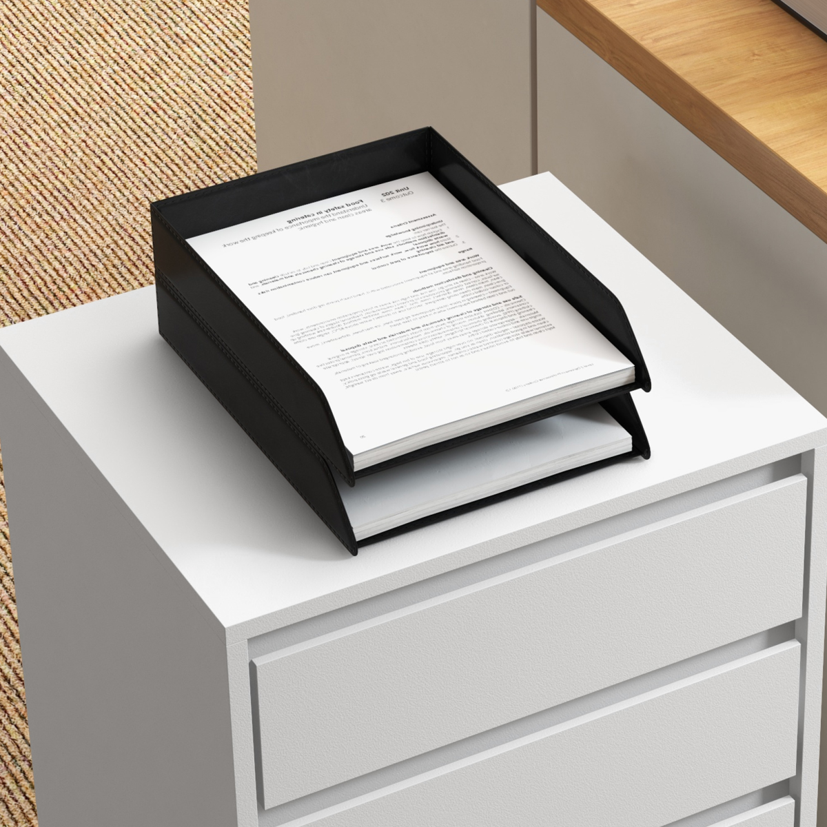 Versatile White Mobile Filing Cabinet with Lockable Wheels & Four Drawers