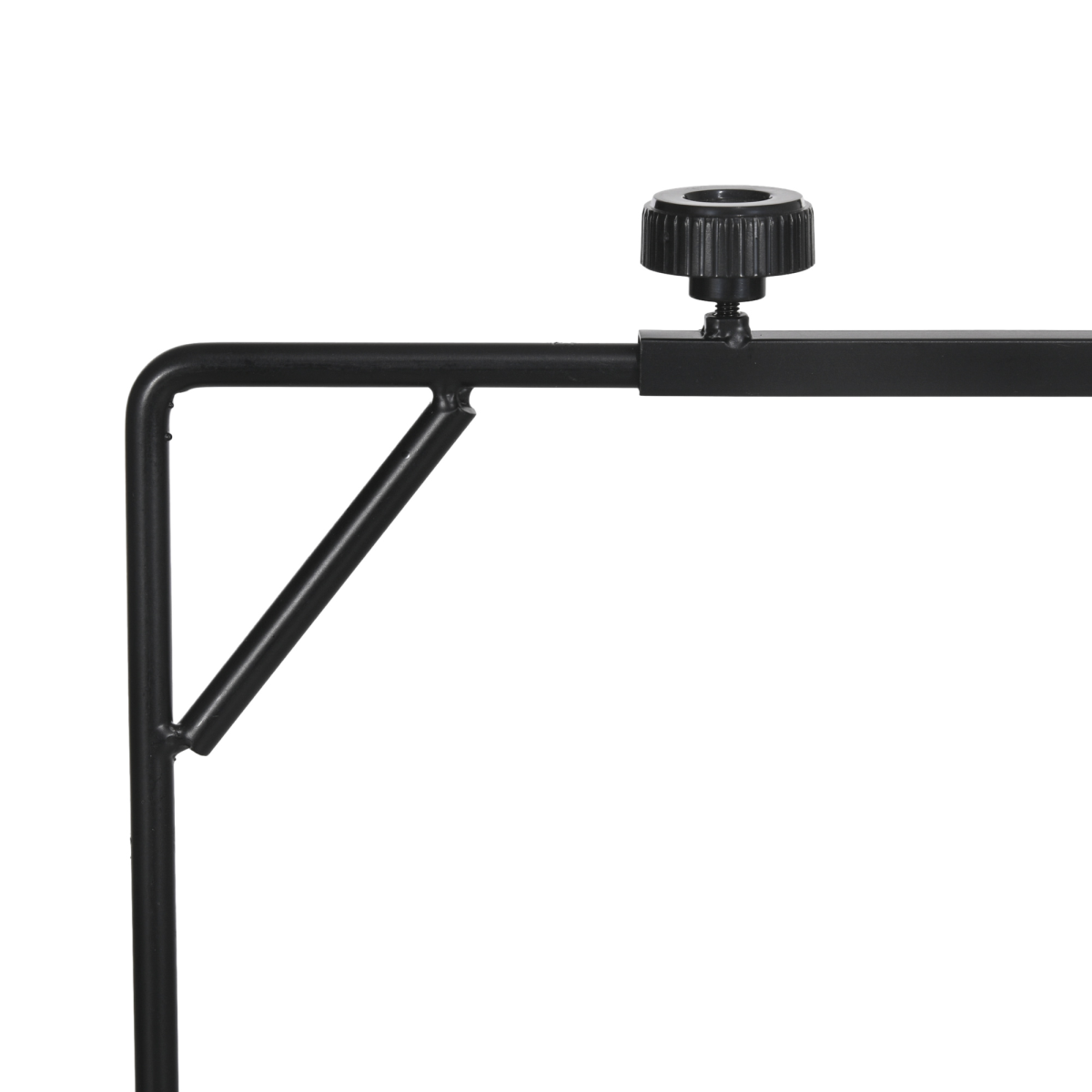 PawHut Reptile Lamp Stand, 86-129Hcm Adjustable Lamp Holder w/ Base, Hook