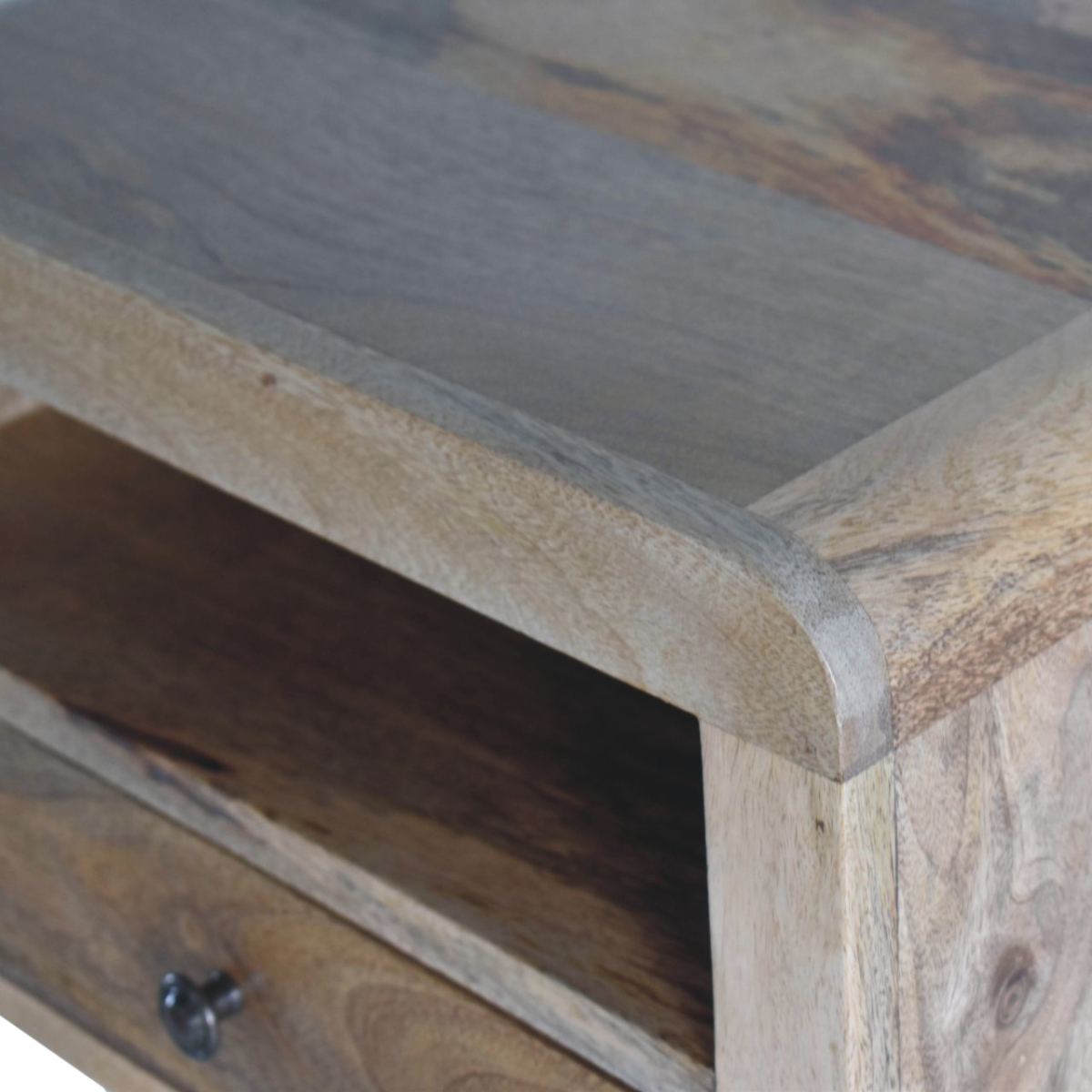 Artisan Furniture Solid Wood Chunky Oak-ish Floating Bedside